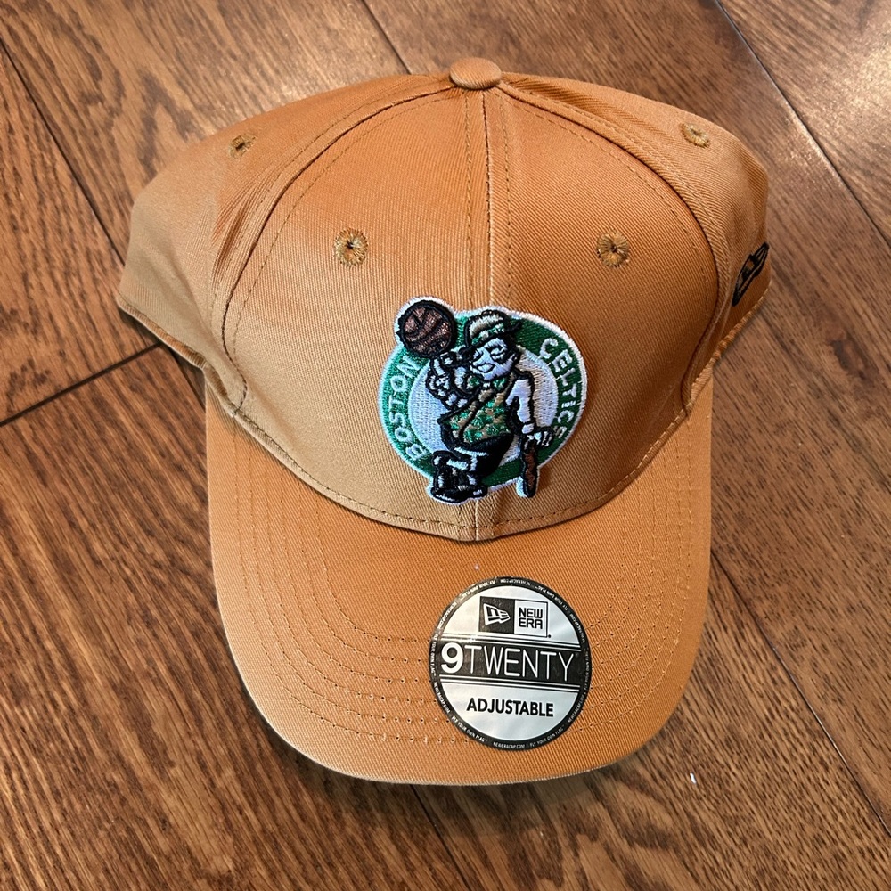 New Era Boston Celtics Tan Adjustable Hat